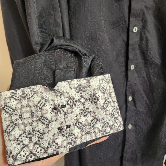 Robert Graham flip cuff paisley print button front long sleeve shirt men sz 4XL - Picture 11 of 13